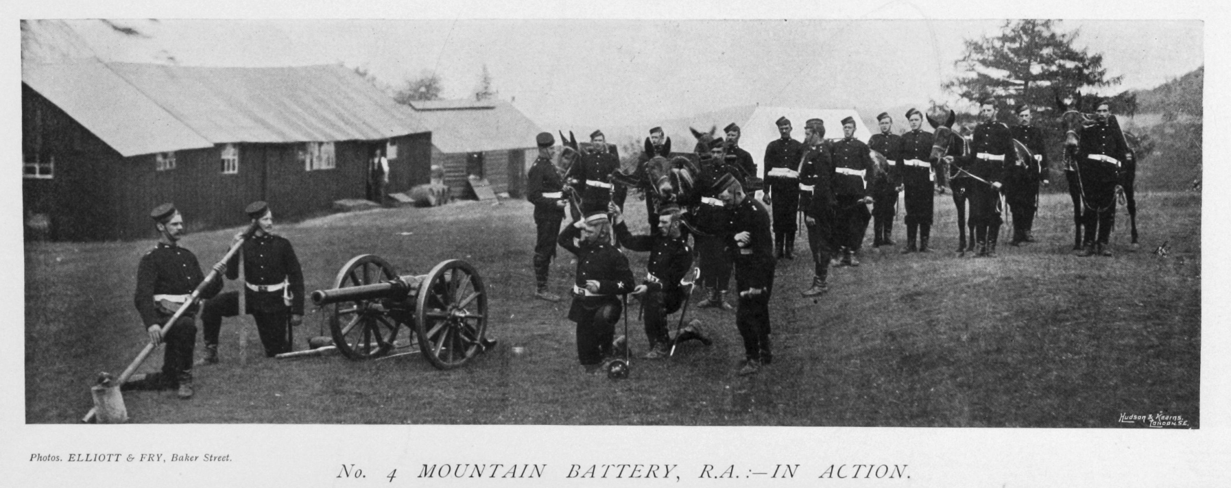 No. 4 Mountain Battery R.A - Coming In Action. Navy & Army Illustrated magazine, 1896.