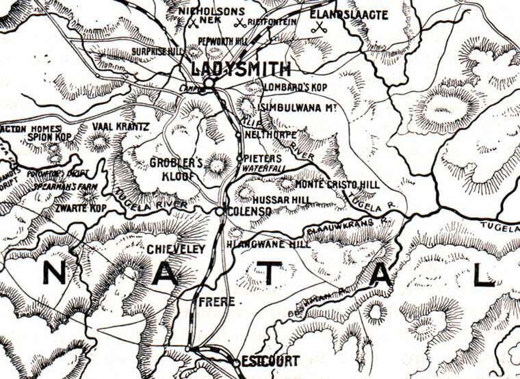 Map of Natal area, 1899.