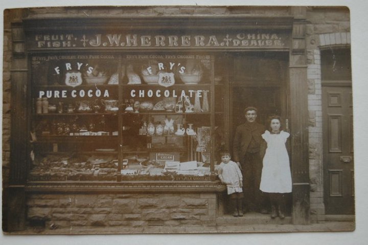 Photograph of John William Herrera's shop in Wattsville (undated)