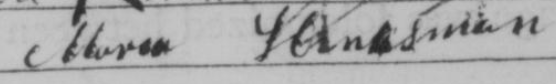 Maria Hinksman’s signature